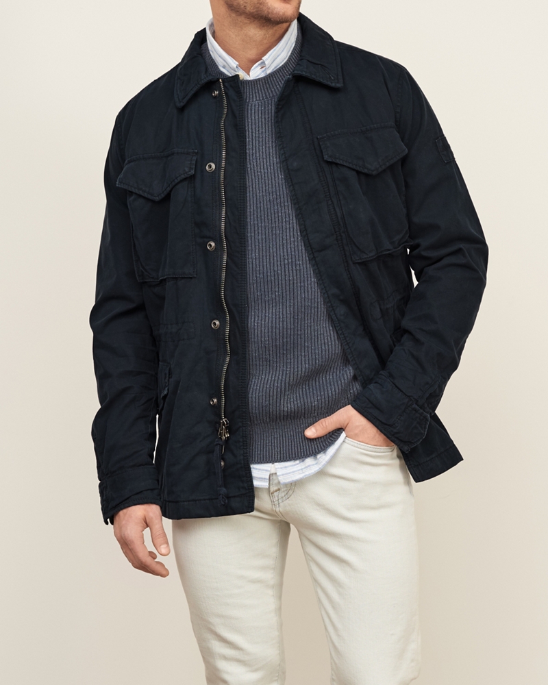Mens Twill Military Jacket | Mens Outerwear & Jackets | Abercrombie.com