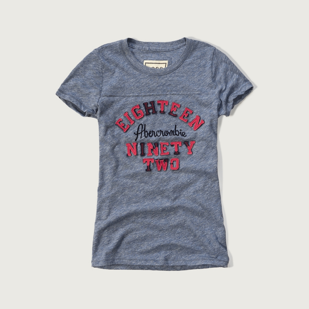Abercrombie Applique Heritage Logo Graphic Tee