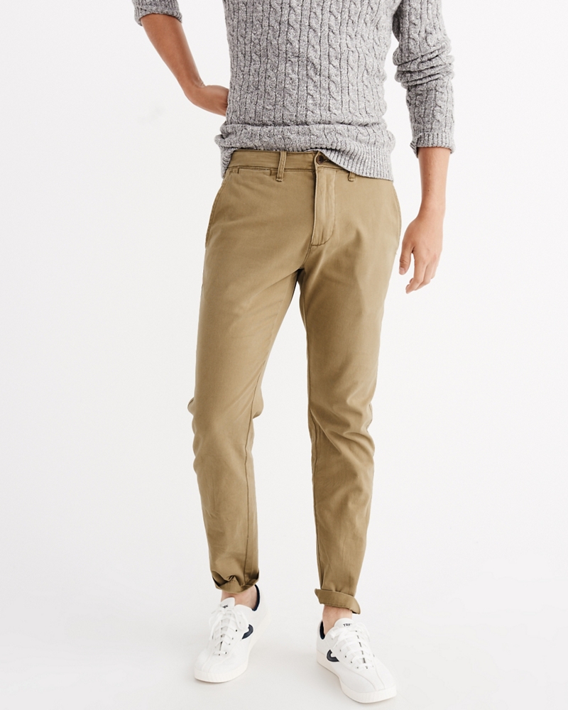 Mens Skinny Chino Pants | Mens Bottoms | Abercrombie.ca