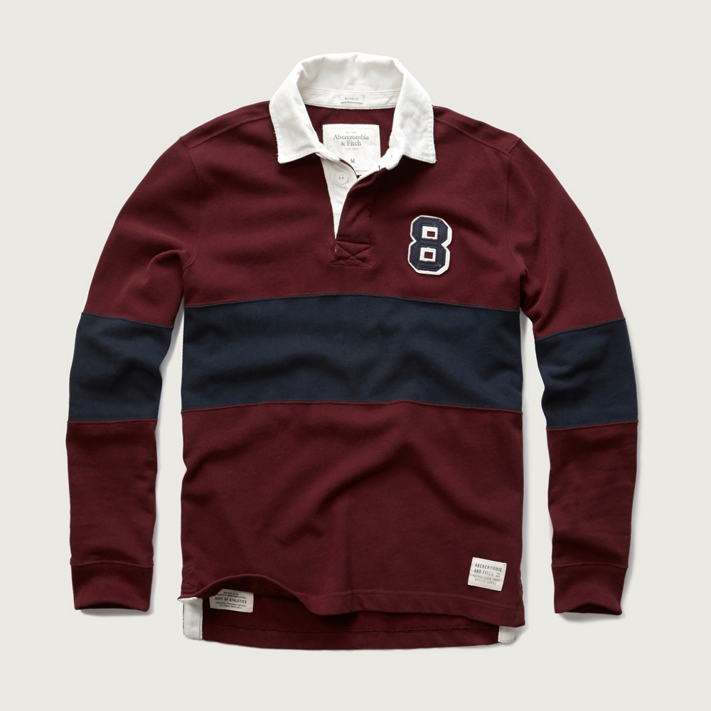 Mens Long Sleeve Rugby Polo