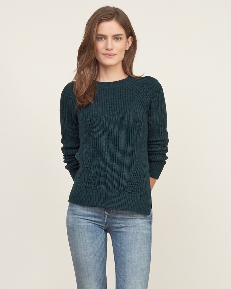 Womens Shaker-stitch Crew Sweater | Womens Sweaters | Abercrombie.co.uk