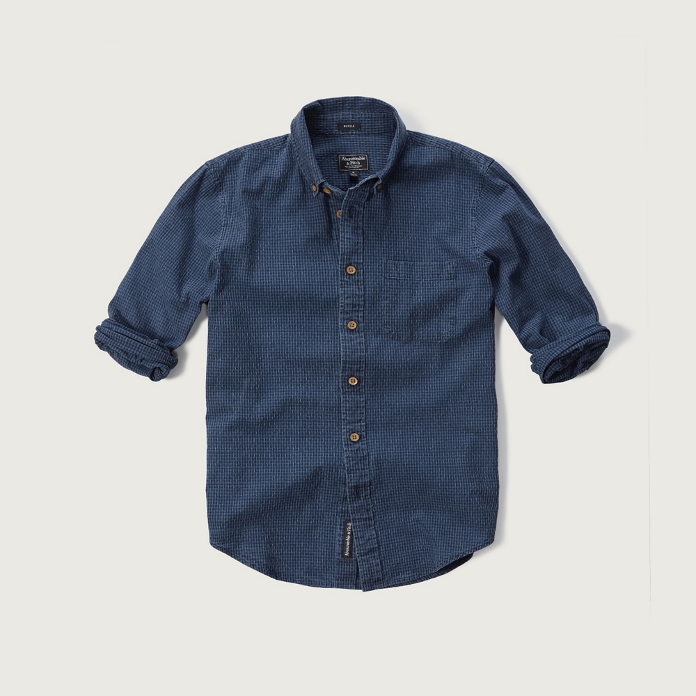 Abercrombie and Fitch Textured Patterned Shirt