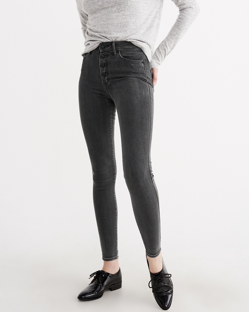 Womens High Rise Super Skinny Jeans | Womens Bottoms | Abercrombie.com