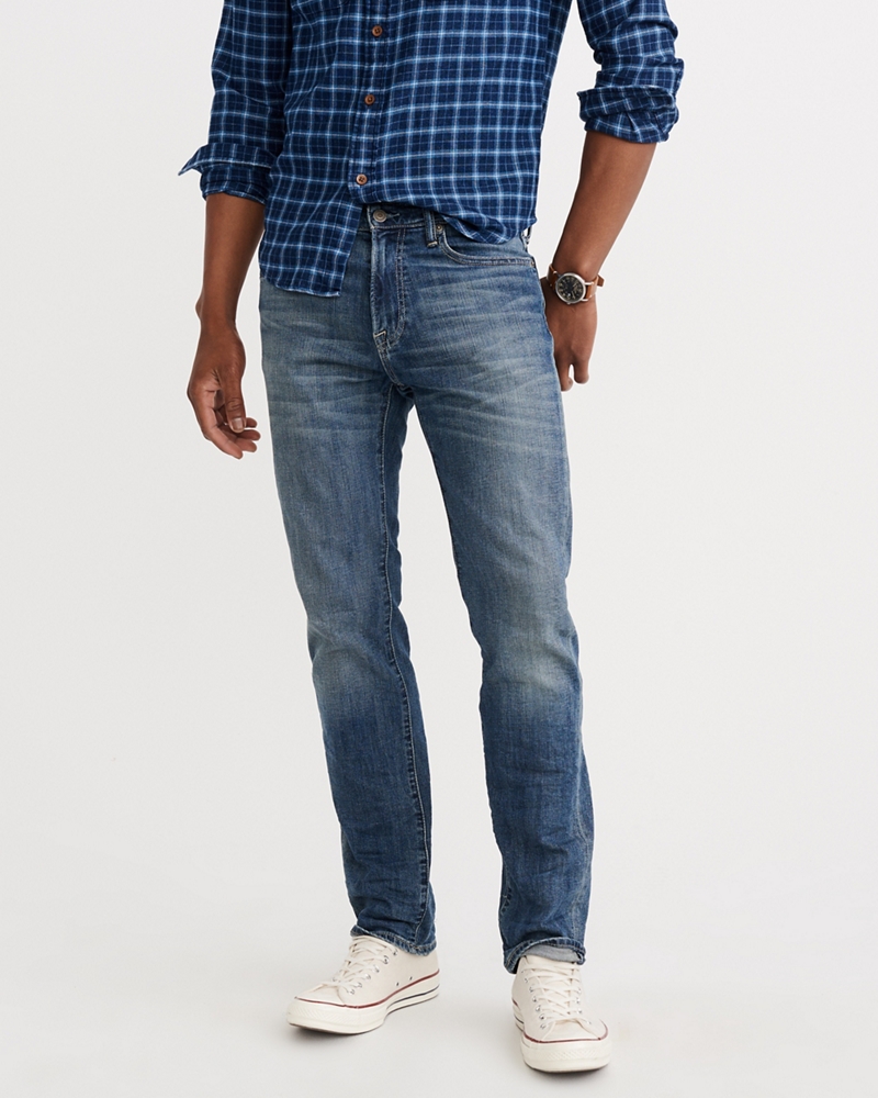 Mens Slim Straight Jeans | Mens Bottoms | Abercrombie.com