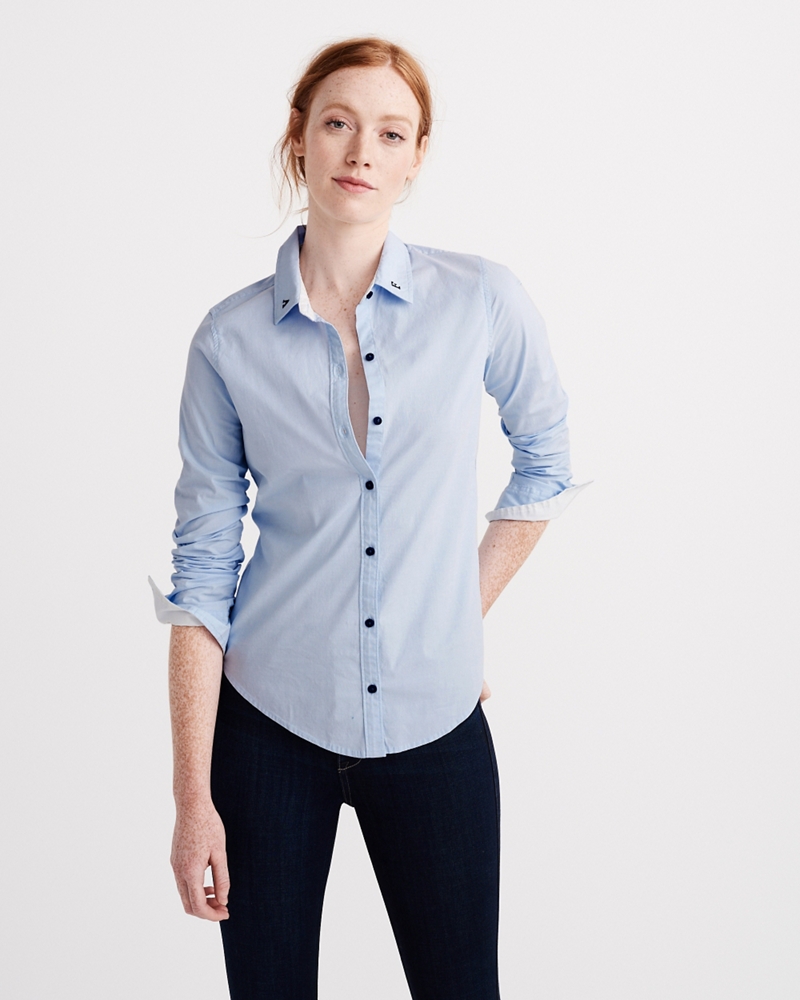 Abercrombie & Fitch Embroidered Preppy Shirt