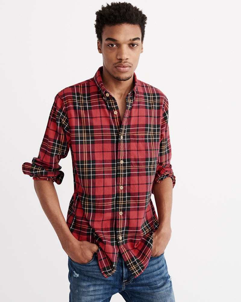 mens flannel shirts abercrombie