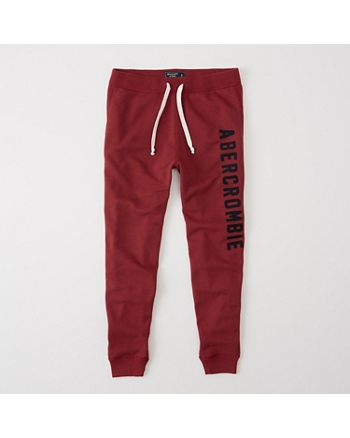 abercrombie logo joggers