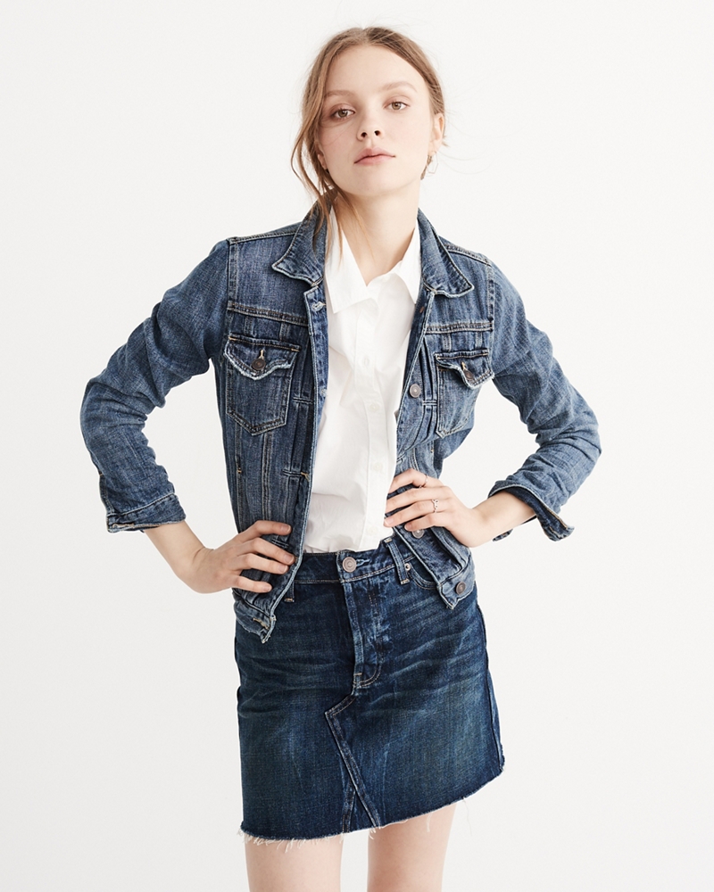 Womens Classic Denim Jacket Womens Coats & Jackets