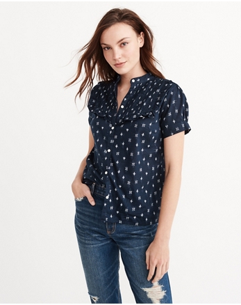 Womens Shirts & Blouses | Clearance | Abercrombie & Fitch