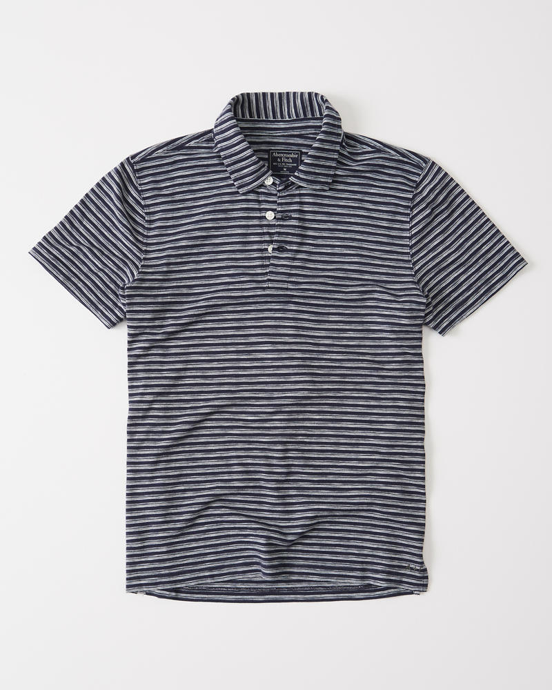 Mens Striped Jersey Polo | Mens Clearance | Abercrombie.com