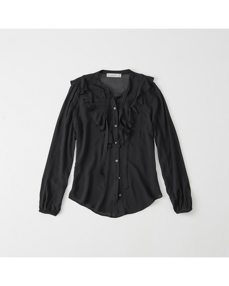 tie front blouse abercrombie