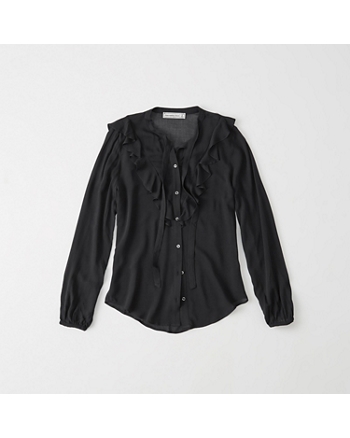 abercrombie tie front shirt