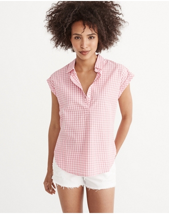 abercrombie popover shirt