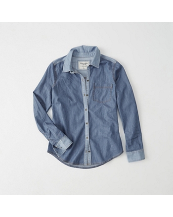 abercrombie denim shirts