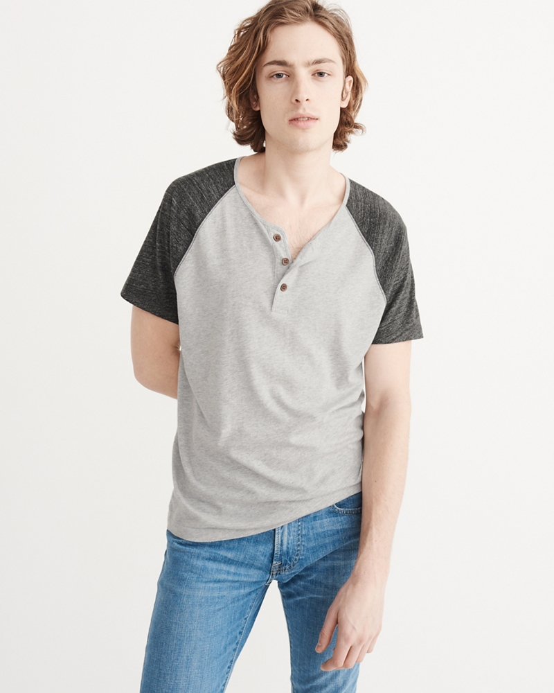 Download Mens Short-Sleeve Raglan Henley | Mens Tops | Abercrombie.com