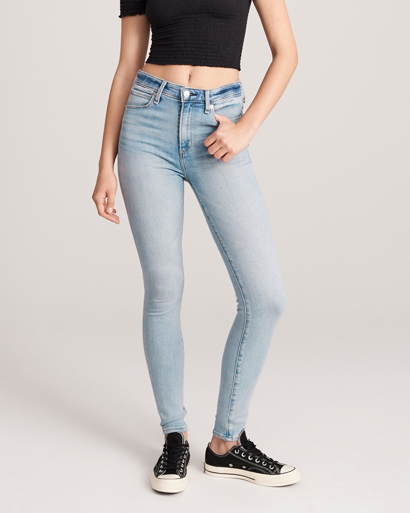 Womens High Rise Super Skinny Jeans | Womens Bottoms | Abercrombie.com