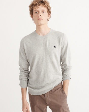 Mens Crewneck & V-Neck Sweaters | Abercrombie & Fitch