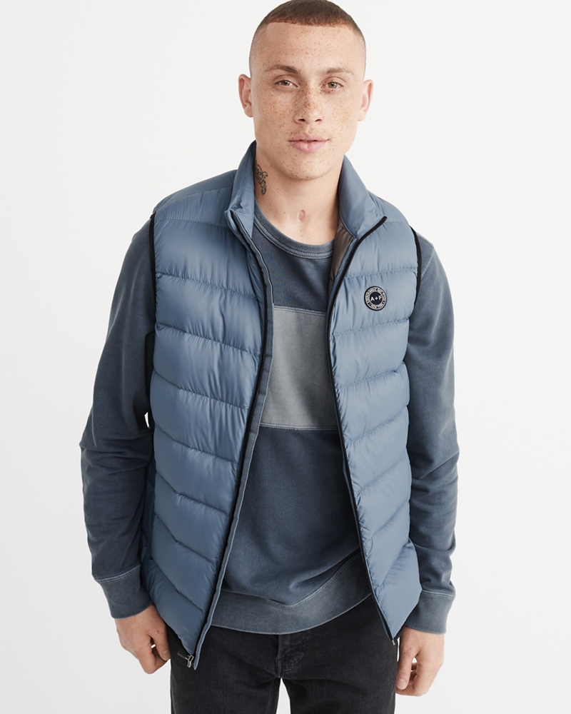 Mens Lightweight DownFilled Packable Puffer Vest Mens MidSeason