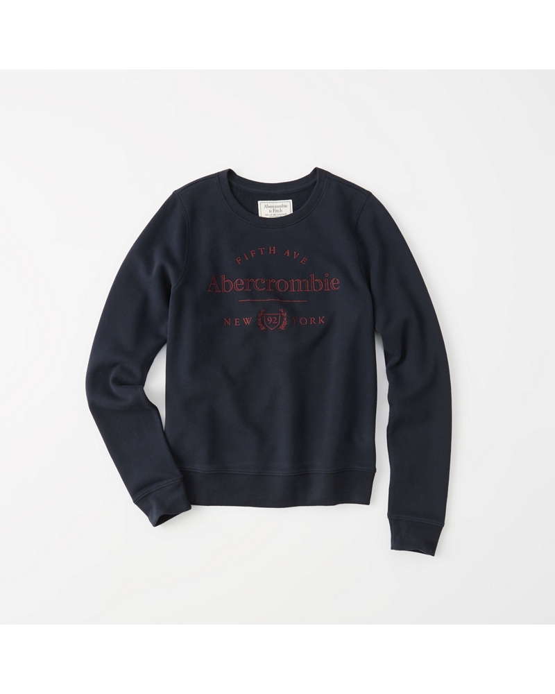 Womens Graphic Crew Sweatshirt Womens Tops Abercrombie.co.uk
