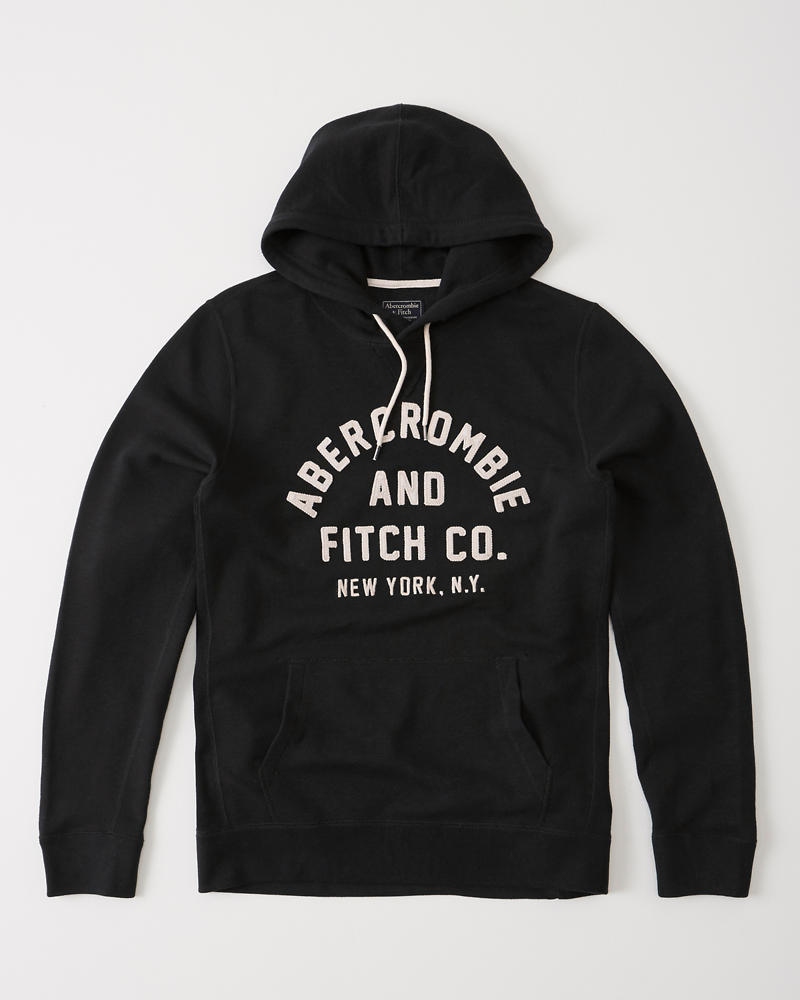 Mens Graphic Applique Pullover Hoodie | Mens Clearance | Abercrombie.com