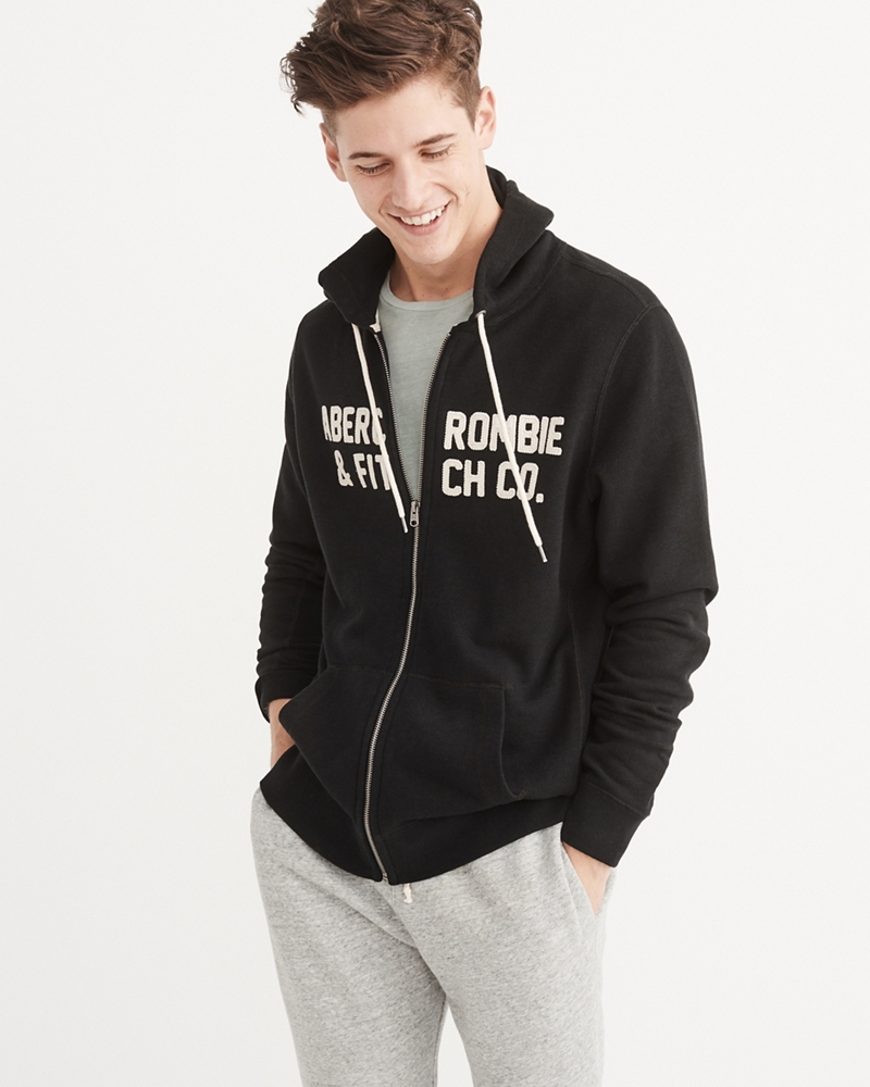 Mens Graphic Full-Zip Hoodie | Mens New Arrivals | Abercrombie.com