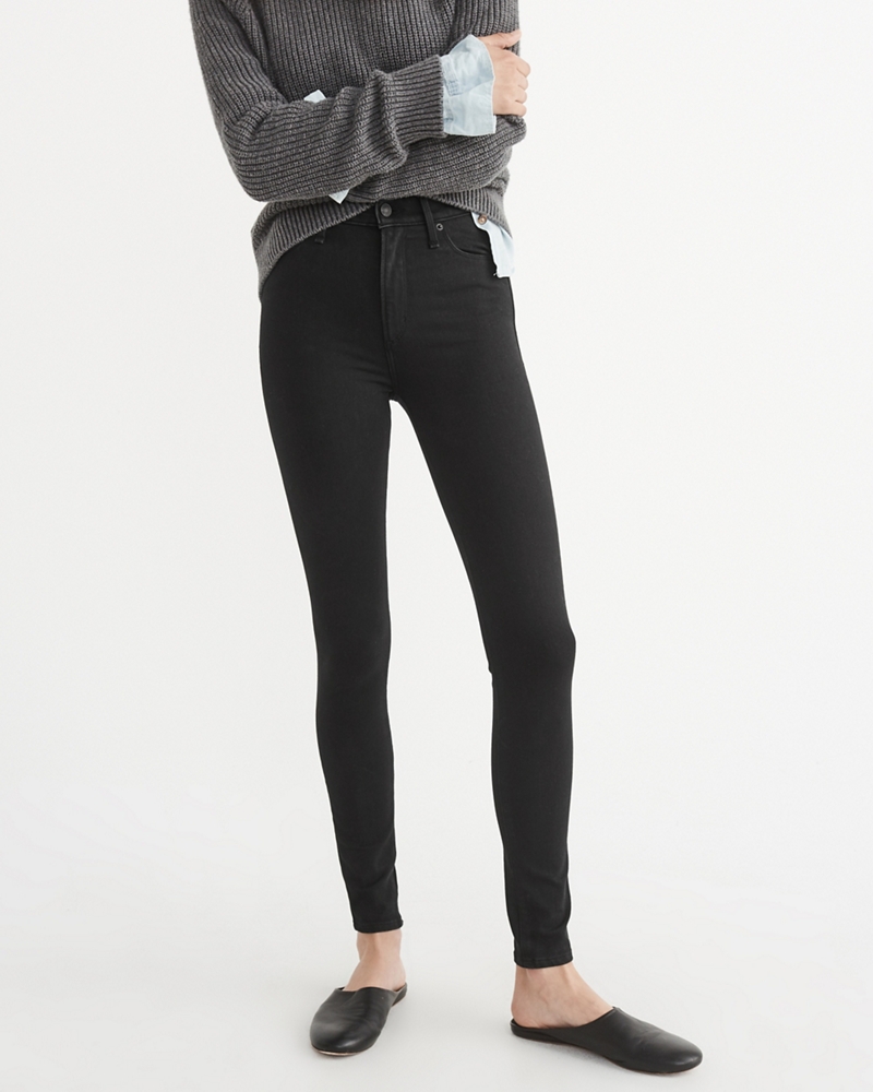 abercrombie high rise super skinny jeans