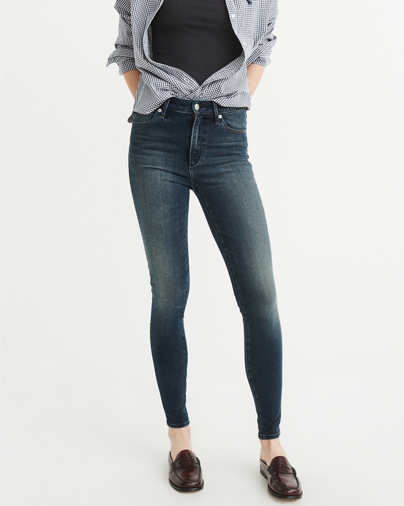 abercrombie high rise super skinny jeans