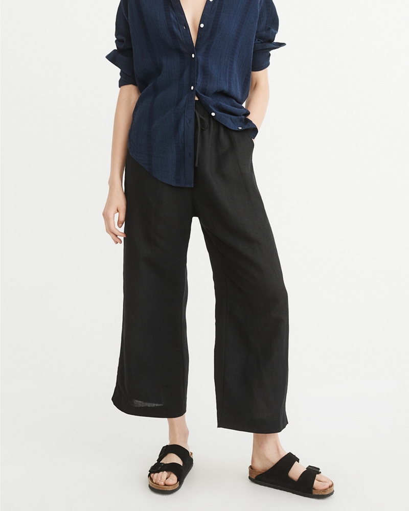 abercrombie wide leg pants