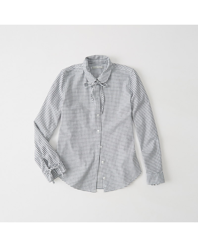 tie front oxford shirt