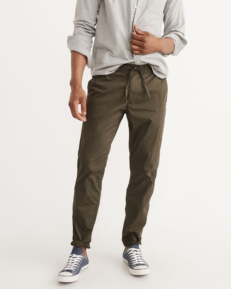 Mens Athletic Slim TieWaist Pants Mens Bottoms