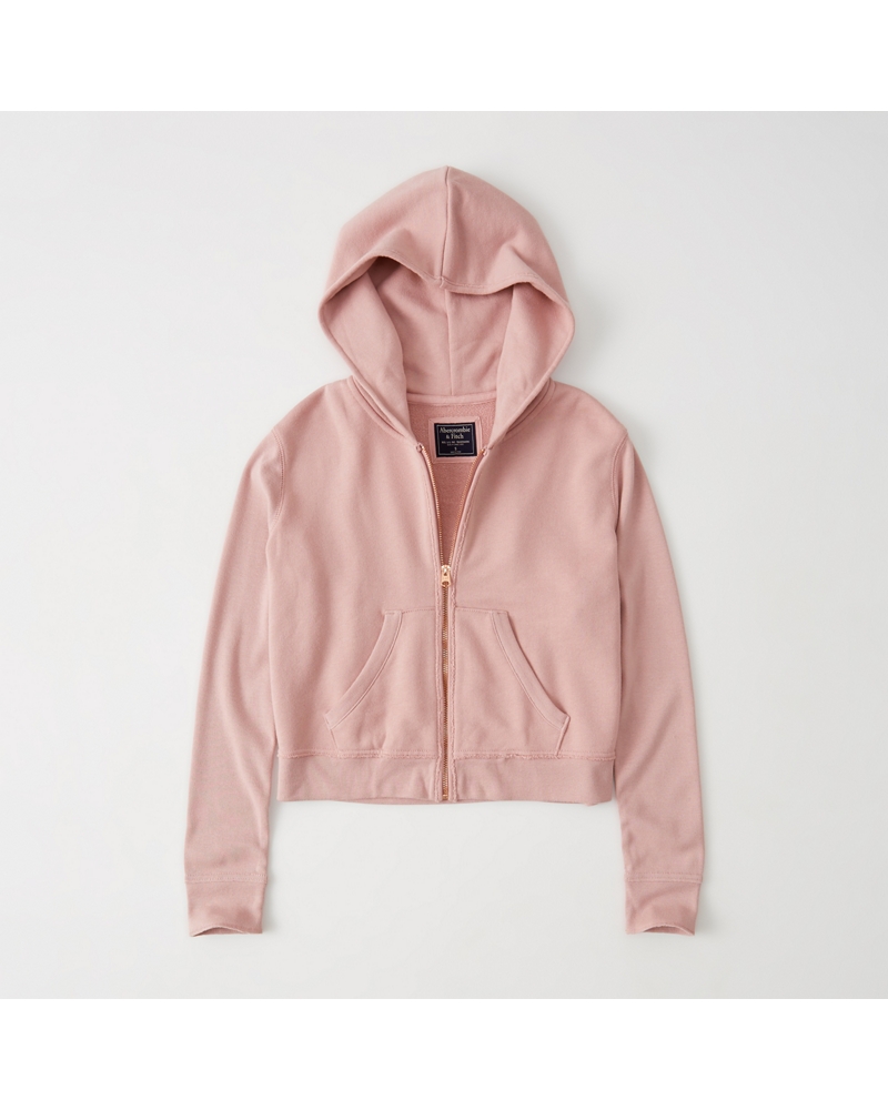 Womens Cropped Zip-Up Hoodie | Womens Clearance | Abercrombie.com