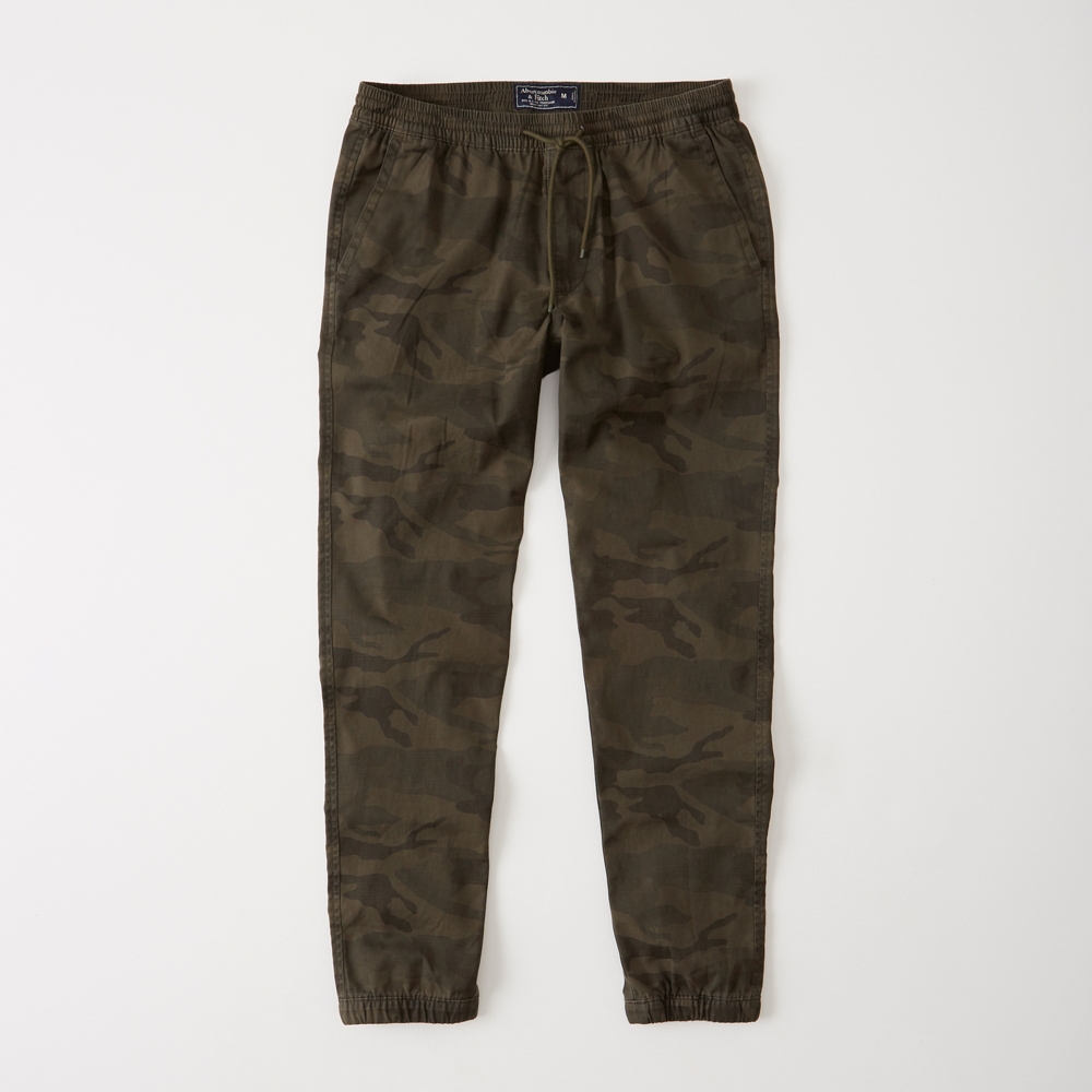 abercrombie twill joggers