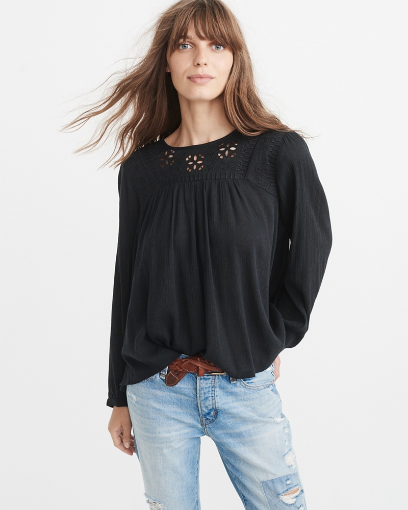 women's embroidered tops uk