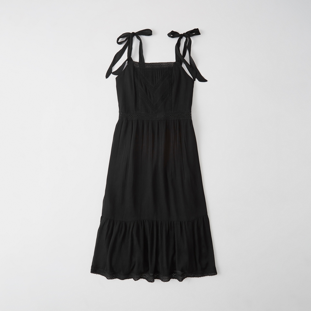 Womens TieShoulder Midi Dress Womens Dresses & Rompers