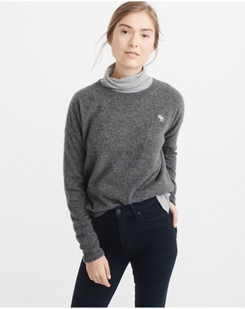 Womens V-Neck & Crew Neck Sweaters | Abercrombie & Fitch
