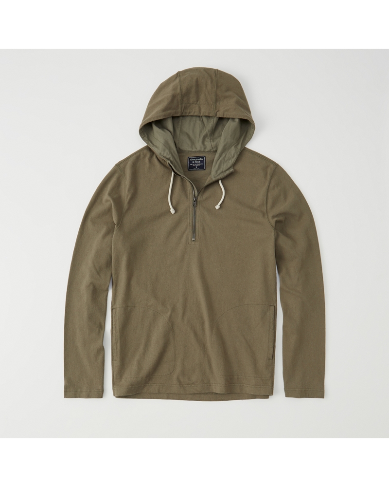 Mens HalfZip Hoodie Mens Clearance