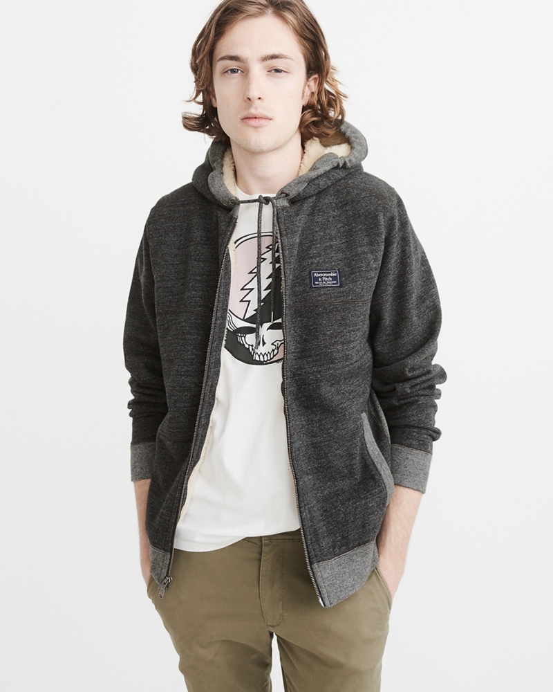 Mens SherpaLined Hoodie Mens Coats & Jackets