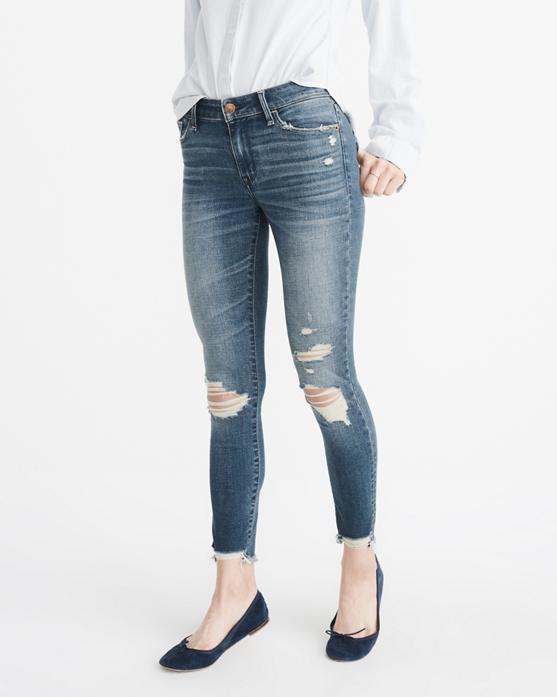 Womens Low-Rise Ankle Jeans | Womens Bottoms | Abercrombie.com