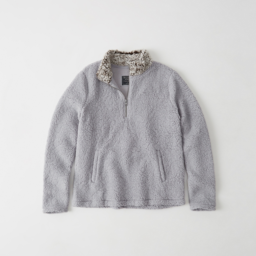 Womens HalfZip Sherpa Pullover Womens New Arrivals