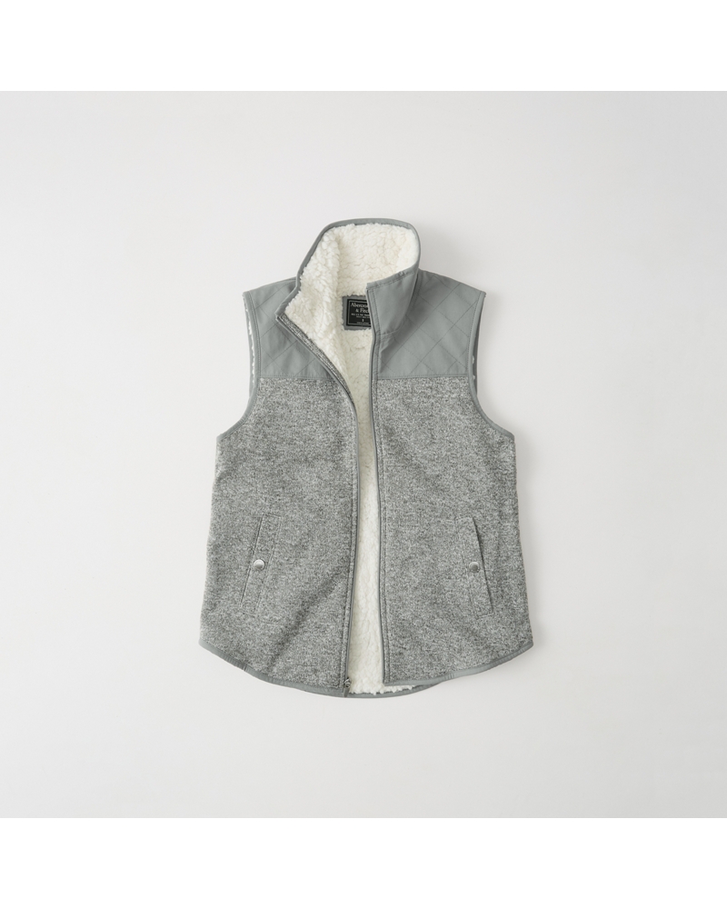 Womens SherpaLined Vest Womens Tops
