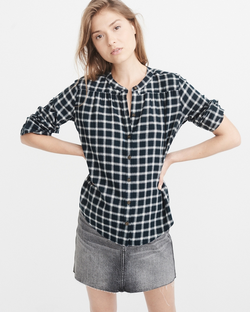 flannel without collar