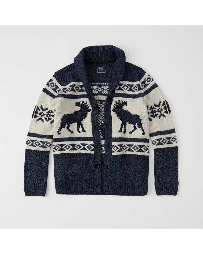 Mens Moose Cardigan Mens Clearance