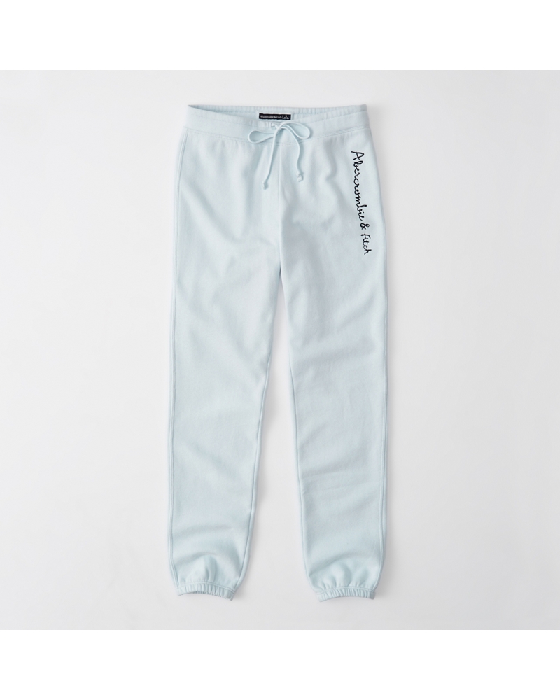 Womens Embroidered Logo Sweatpants | Womens Clearance | Abercrombie.com