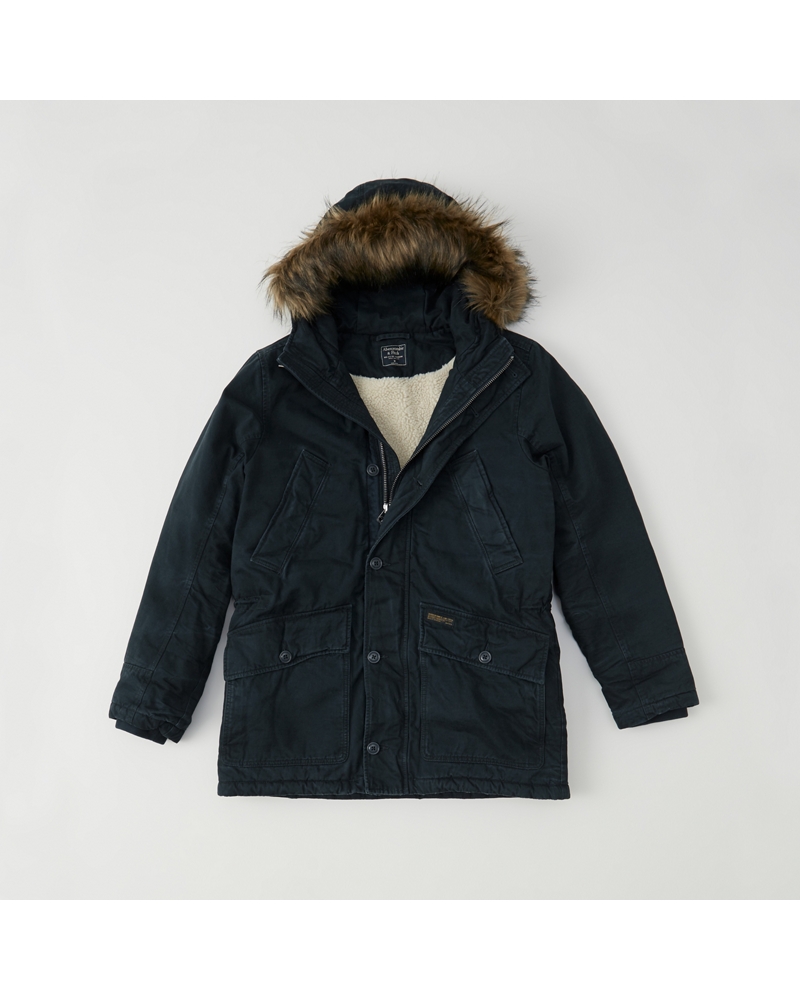 Mens B-9 Sherpa-Lined Parka | Mens Clearance | Abercrombie.com