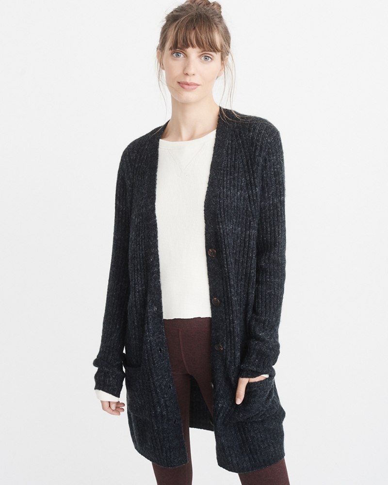 Womens Ribbed Duster Cardigan | Womens Tops | Abercrombie.com