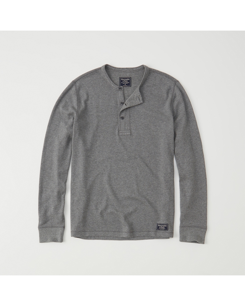 Mens Long-Sleeve Waffle Henley | Mens Clearance | Abercrombie.com