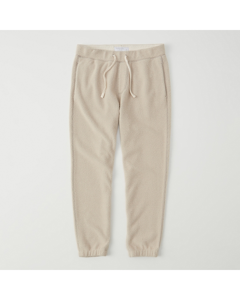 sherpa lined mens joggers