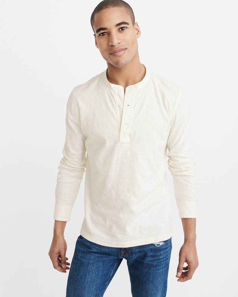 camiseta henley hombre