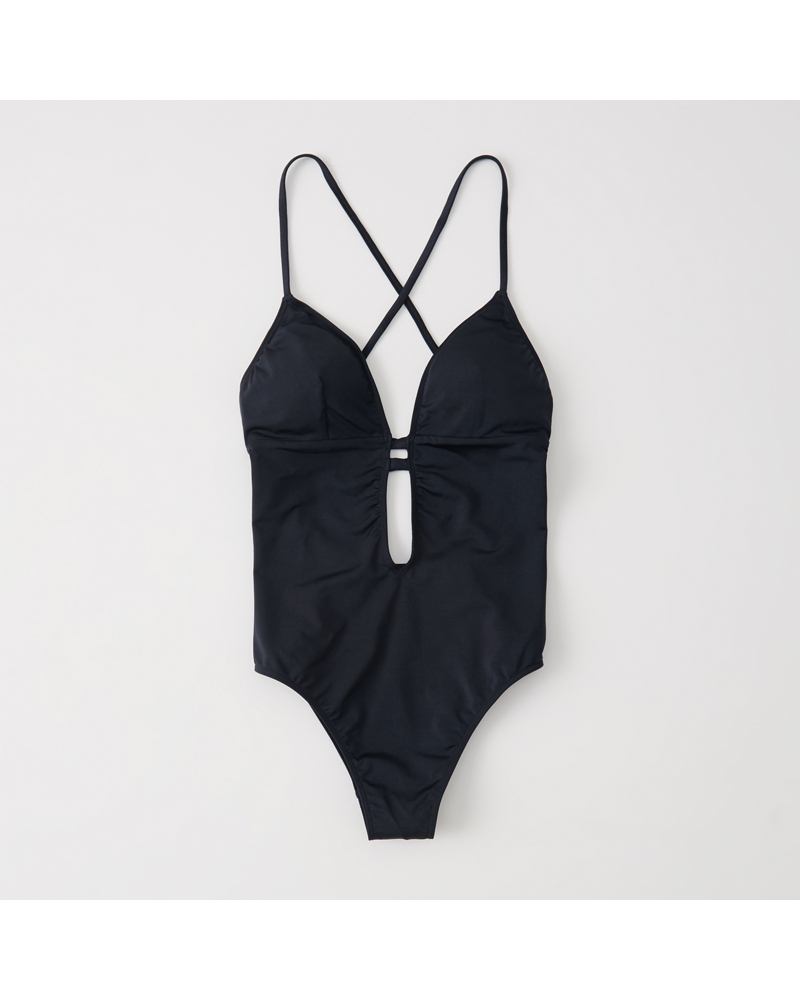 Womens Strappy Front One Piece Swimsuit | Womens Clearance ...