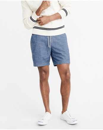 abercrombie and fitch mens fleece shorts